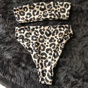Leopard High Waisted Bikini